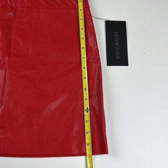 Olivaceous Red Vegan Mini Skirt size Small - Picture 6 of 9